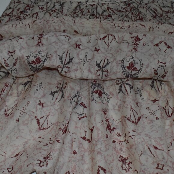 Elie Tahari Cotton Silk Blend Weighted Hem Print Skirt Size 4 - Picture 7 of 10